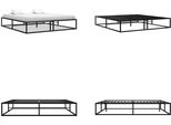 Vidaxl Struttura Letto In Metallo Nero 140X200 Cm - Struttura Letto - Cornici Letto - Struttura Letto - Letto Matrimoniale