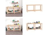 Vidaxl Banco Da Lavoro 180X50X80 Cm In Legno Di Pino Massiccio - Banco Da Lavoro - Banco Di Stoccaggio - Banco Da Lavoro Per Garage