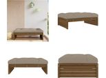Vidaxl Sgabello Da Giardino Marrone Miele 120X80 Cm In Legno Massiccio Di Pino - Sgabello Da Giardino - Sgabello Da Patio - Sgabello Da Esterno - Poggiapiedi Da Giardino