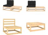 Vidaxl Set Salotto Da Giardino 2 Pezzi Con Cuscini In Pino Massiccio - Set Salotto Da Giardino - Set Salotto Da Giardino - Mobili Da Giardino In Legno - Mobili Da Giardino In Legno
