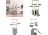 Vidaxl Graffiatoio Con Tiragraffi In Sisal Grigio Chiaro 133 Cm - Graffiatoio - Alberi Da Graffio - Torre Per Gatti - Arredo Per Gatti