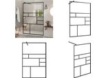 Vidaxl Schermo Doccia Per Cabina Doccia Con Vetro Trasparente Esg 115X195 Cm - Schermo Doccia - Schermi Doccia - Cabina Doccia - Docce Walk-In