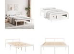 Vidaxl Letto Per Anziani Bianco 140X200 Cm In Legno Massiccio Di Pino - Letto Per Anziani - Letto Per Anziani - Letti Per Anziani - Letti Per Anziani