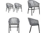 Vidaxl Sedie Da Giardino 2 Pz. Rattan Pe Antracite - Sedia Da Giardino - Sedie Da Giardino - Sedia Da Esterno - Sedie Da Esterno
