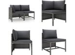 Vidaxl Set Di Divani Da Giardino 2 Pezzi Con Cuscini In Poly Rattan Grigio - Set Di Divani Da Giardino - Set Di Divani Da Giardino - Set Di Salotti Da Giardino - Set Di Mobili Da Esterno