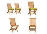 Vidaxl Sedie Da Giardino Con Cuscini Verde Chiaro 2 Pz. Legno Massiccio Teak - Sedia Da Giardino - Sedie Da Giardino - Sedia Da Giardino In Legno - Sedie Da Giardino In Legno