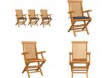 Vidaxl Sedie Da Giardino Con Cuscini Antracite 3 Pz. Legno Massello Teak - Sedia Da Giardino - Sedie Da Giardino - Sedia Da Giardino In Legno - Sedia Da Giardino In Legno Massello
