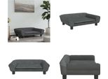 Vidaxl Letto Per Cani Grigio Scuro 70X48X22 Cm In Velluto - Letto Per Cani - Letti Per Cani - Divano Per Cani - Divano Per Animali Domestici