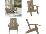 Vidaxl Sedia Da Giardino Adirondack Marrone Chiaro 75X88,5X89,5 Cm In Polipropilene - Sedia Da Giardino Adirondack - Sedie Da Giardino Adirondack - Sedia Da Giardino - Sedia Da Esterno