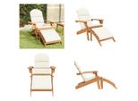 Vidaxl Sedia Da Giardino Adirondack Con Poggiapiedi In Legno Massiccio Di Acacia - Sedia Da Giardino - Sedie Da Giardino - Mobili Da Giardino - Sedie Da Salotto
