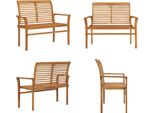 Vidaxl Panca Da Giardino 112 Cm In Legno Massiccio Di Teak - Panca Da Giardino - Panca Da Giardino - Panca Da Patio - Panche Da Patio