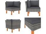 Vidaxl Divano Angolare In Poly Rattan E Legno Massiccio Di Eucalipto - Divano Angolare Modulare - Divano Angolare Modulare - Divano Angolare Modulare - Divano Angolare Modulare - Divano Angolare Modulare