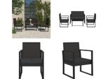 Vidaxl Set Salotto Da Giardino 4 Pezzi Con Cuscini In Poly Rattan Nero - Set Salotto Da Giardino - Set Salotto Da Giardino - Set Salotto Da Patio - Set Salotto Da Esterno