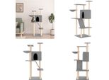 Vidaxl Graffiatoio Con Tiragraffi In Sisal Grigio Chiaro 143 Cm - Graffiatoio - Alberi Da Graffio - Torre Per Gatti - Mobili Per Gatti