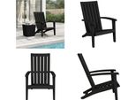 Vidaxl Sedia Da Giardino Adirondack In Polipropilene Nero - Sedia Da Giardino Adirondack - Sedie Da Giardino Adirondack - Poltrona Da Giardino Adirondack - Sedia Da Giardino