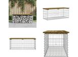Vidaxl Panca Da Giardino Gabion 103X44X42 Cm In Legno Di Pino Impregnato - Panca Da Giardino - Panche Da Giardino - Panca Da Esterno - Panca Da Esterno