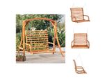 Vidaxl Panca Per Altalena In Legno Massiccio Con Finitura In Teak 126X63X92 Cm - Altalene Hollywood