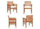 Vidaxl Sedia Da Pranzo Da Giardino Con Cuscino In Legno Massiccio Di Acacia - Sedia Da Pranzo - Sedie Da Pranzo - Sedia Da Giardino - Sedie Da Giardino