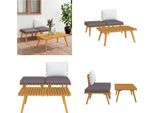 Vidaxl Set Salotto Da Giardino 3 Pezzi Con Cuscini In Legno Massiccio Di Acacia - Set Salotto Da Giardino - Set Salotto Da Giardino - Set Salotto In Legno - Set Salotto In Legno
