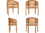 Vidaxl Banana Sedia In Legno Massiccio Teak - Sedia Da Giardino - Sedie Da Giardino - Sedia Da Esterno - Sedie Da Esterno