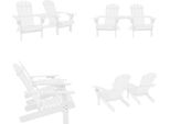 Vidaxl Sedie Da Giardino Adirondack Con Tavolo Da Tè In Legno Massiccio Di Abete Bianco - Sedia Da Giardino - Sedia Da Giardino - Poltrona Da Giardino - Sedia Da Esterno