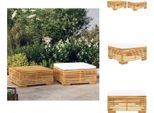 Vidaxl Set Salotto Da Giardino 2 Pezzi In Teak Massiccio - Elementi Per Divani Da Giardino
