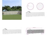 Vidaxl Cuccia Per Cani Da Esterno Con Tetto Argento 10X2X2,5 M In Acciaio Zincato - Cuccia Per Cani Da Esterno - Cuccia Per Cani Da Esterno - Cuccia Per Cani - Gabbia Per Cani