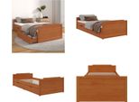 Vidaxl Letto In Legno Massiccio Con Cassetti In Pino Marrone Miele 90X200 Cm - Struttura Letto - Struttura Letto - Letto - Letto Singolo