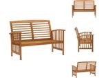 Vidaxl Panchina Da Giardino 119 Cm In Legno Massiccio Di Acacia - Panchine Da Giardino