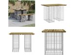 Vidaxl Panca Da Giardino Gabion 100X70X72 Cm In Legno Di Pino Impregnato - Panca Da Giardino - Panche Da Giardino - Panca Da Esterno - Panca Da Esterno