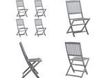 Vidaxl Sedie Da Giardino Pieghevoli 4 Pz. Legno Massiccio Di Acacia - Sedia Da Giardino - Sedie Da Giardino - Sedia Da Giardino In Legno - Sedie Da Giardino In Legno
