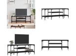Mobile Tv Vidaxl Nero 121X35X45 Cm In Legno E Ferro - Mobile Tv - Mobili Tv - Porta Tv - Mobili Tv