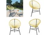 Vidaxl Garden Acapulco Chair Poly Rattan Beige - Sedia Acapulco - Sedie Acapulco - Poltrone Lounge - Poltrone Lounging