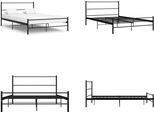 Vidaxl Struttura Letto In Metallo Nero 140×200 Cm - Struttura Letto - Cornici Letto - Cornici Letto - Struttura Letto