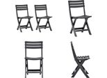 Vidaxl Sedie Da Giardino Pieghevoli 2 Pz. Plastica Antracite - Sedia Da Giardino - Sedie Da Giardino - Sedia Pieghevole - Sedie Pieghevoli