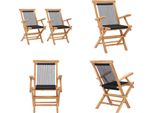 Vidaxl Sedie Da Giardino Pieghevoli 2 Pz. Legno Massiccio Teak E Corda - Sedia Da Giardino - Sedie Da Giardino - Poltrona Da Giardino - Sedia Pieghevole