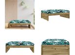 Vidaxl Sgabello Da Giardino 120X80 Cm In Legno Di Pino Impregnato - Sgabello Da Giardino - Sgabello Da Patio - Sgabello Da Esterno - Sgabello Da Giardino