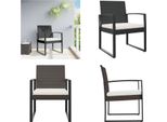 Vidaxl Sedie Da Pranzo Da Giardino 2 Pz. Nero Pp Rattan - Sedia Da Pranzo Da Giardino - Sedia Da Pranzo Da Giardino - Sedia Da Pranzo - Sedia Da Pranzo Da Esterno