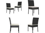 Vidaxl Sedie Da Pranzo Da Giardino 2 Pz. Poly Rattan Nero - Sedia Da Pranzo - Sedie Da Pranzo - Sedia Da Giardino - Sedie Da Giardino