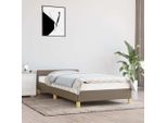 Vidaxl Giroletto Con Testiera In Tessuto Taupe 80X200 Cm - Giroletto Con Testiera - Giroletti Con Testiera - Giroletto - Letto Con Testiera