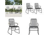 Vidaxl Sedie Da Giardino 2 Pezzi Nero 58X59X85,5 Cm Pvc Rattan - Sedia Da Giardino - Sedie Da Giardino - Sedia Da Salotto - Sedia Da Patio