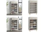 Vidaxl Scarpiera Grigio Cemento 60X35X105 Cm In Legno - Scarpiera - Ripiani Per Scarpe - Armadio Per Scarpe - Armadio Per Scarpe