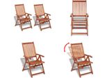 Vidaxl Sedie Da Giardino 2 Pz. Pieghevole In Legno Massiccio Di Acacia Marrone - Sedia Da Pranzo - Sedie Da Pranzo - Sedia Da Pranzo - Sedie Da Pranzo