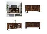 Vidaxl Mobile Tv In Rovere Fumé 103,5X30X50 Cm - Mobile Tv - Mobile Tv - Supporto Tv - Lavagna Tv