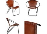 Vidaxl Poltrona Marrone In Vera Pelle - Sedia - Sedie - Sedia Relax - Sedie Relax