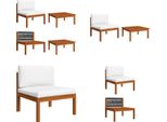 Vidaxl Set Salotto Da Giardino 2 Pezzi Con Cuscini In Legno Massiccio Di Acacia - Set Salotto Da Giardino - Set Salotto Da Giardino - Divano Da Giardino - Divani Da Giardino