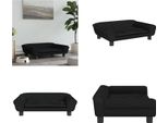 Vidaxl Letto Per Cani Nero 70X48X22 Cm In Velluto - Letto Per Cani - Letti Per Cani - Divano Per Cani - Divano Per Animali Domestici