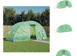 Vidaxl Serra Con Struttura In Acciaio Verde 10 M² 5X2X2,3 M - Serre