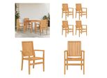 Vidaxl Sedie Da Giardino 4 Pezzi Impilabili 56,5X57,5X91 Cm In Legno Massiccio Di Teak - Sedia Da Giardino Impilabile - Sedie Da Giardino Impilabili - Sedia Da Giardino - Sedia Da Giardino Impilabile