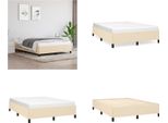 Vidaxl Struttura Letto Panna 140X190 Cm In Tessuto - Struttura Letto - Cornici Letto - Struttura Letto - Letto